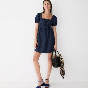 J.Crew NWT Square-neck Denim Mini Dress size 6